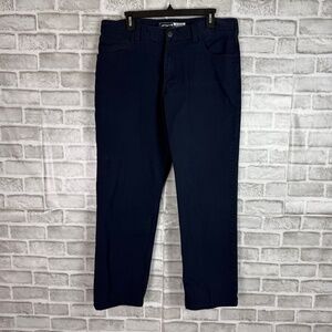 Carhartt Rugged Flex Relaxed Fit Canvas Work Navy Blue Cargo Pants 36 x 30